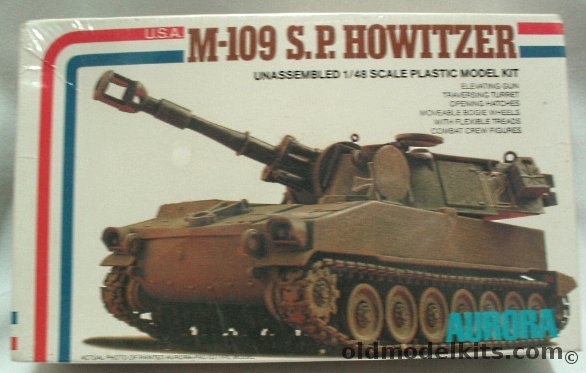 Aurora 1/48 M-109 Self Propelled Howitzer - US or West German, 063 plastic model kit